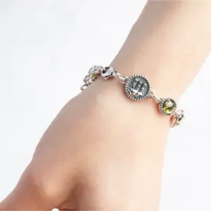 Bracciale con castoni ovali Tre Torri - Linea Messurga