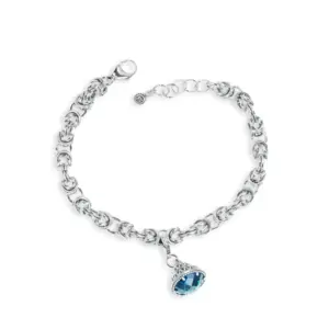 Bracciale maglia bizantina con charm - Linea Mediterranea