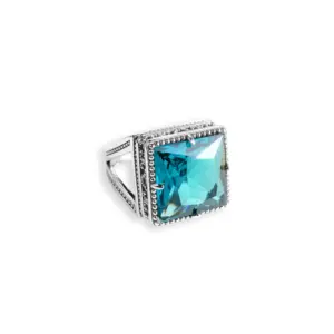 Anello gambo a v castone grande - Linea Roma